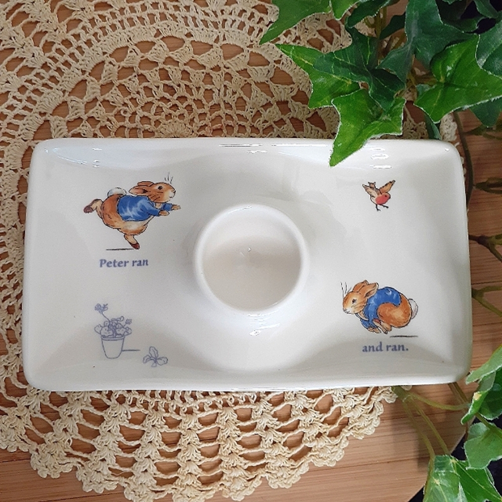 👉*RARE VINTAGE* WEDGWOOD BEATRIX POTTER PETER RABBIT CHILDS SNACK TRAY ~7x4